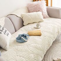 Sofa cushions cover High-end Atmosphere Hood plush cloth cushion full package full package 2021 New winter thickened