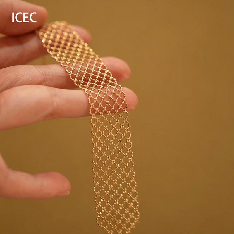 S925 Sterling Silver Gold Hollow Lace Bracelet for Women 2026 New Hot Style High-End Clavicle Chain Niche Design Accessories S925 Sterling Silver Gold Hollow Lace Bracelet for Women 2026 New Hot Style High-End Clavicle Chain Niche Design Accessories