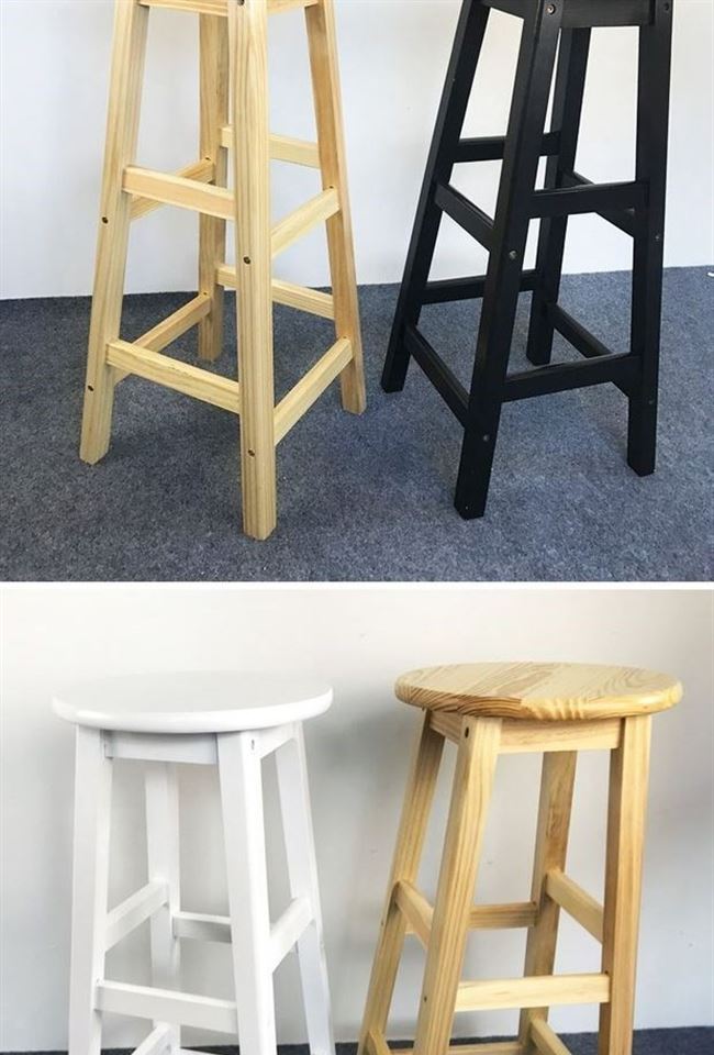 Cửa hàng cà phê đơn giản cao phân phân băng ghế thời trang đồ nội thất nâng cao cửa hàng quần áo bảo vệ môi trường ảnh xách tay retro trắng - Giải trí / Bar / KTV ghế tròn xoay