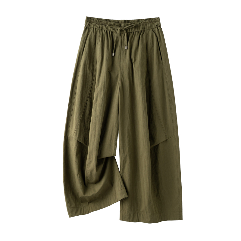 American-Style Quick-Dry Scythe Pants for Women, Spring/Summer 2026 New High-Waisted Casual Loose Slimming Sports Wide-Leg Pants