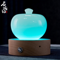 Shi Chengji Natural Jade Apple Night Light Creative Jewelry Ornaments Christmas Bluetooth Music Box Birthday Gift
