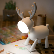 Deer night light Bedroom bedside Baby feeding eye protection Dream girl heart ins Rechargeable breastfeeding sleep lamp