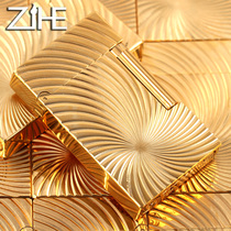 France Langsheng lighter creative personality hipster windproof grinding wheel type gas inflatable custom made printing retro