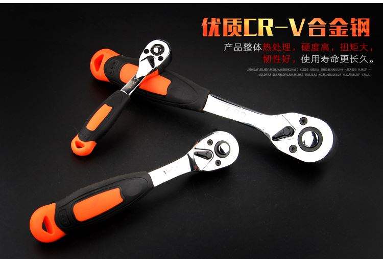 Ratchet nhỏ cờ lê nhanh hai chiều tự động nhanh tay công cụ nhanh lụa nóng bánh trung bình bánh lớn bánh trung bình - Dụng cụ cầm tay
