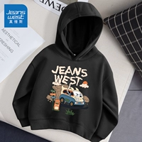 [Весенний и осенний свитер капюшона] Black/J Holiday Cars