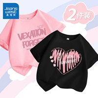 [2 кусочки хлопкового хлопка] Pink/J Fan Letters Black/J Lote Love