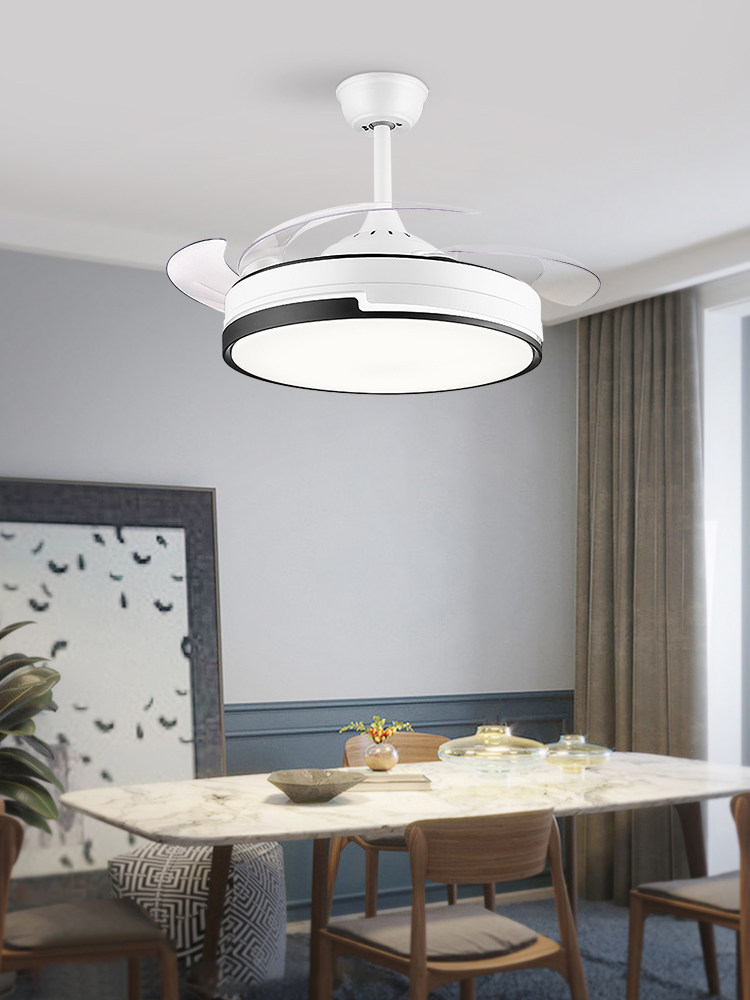 Fan Lamp 2026 New Model Simple and Modern Variable Frequency Dining Room Invisible Fan Lamp Ceiling Fan Lamp Home Integrated Ceiling Lamp
