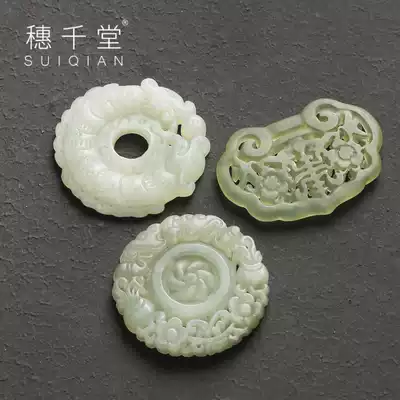 Sui Qian Tang Ya play cover set the original mine Xiuyu carved teapot purple sand cover cover rack accessories tea set