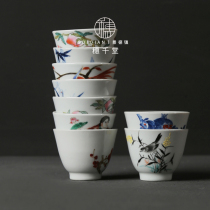 No return no change Jingdezhen tea set old factory goods handmade ancient porcelain teacups made in Jiangxi Porcelain Industry in the 1990s