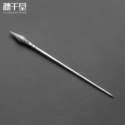 Sui Qantang retro Miao Yin lotus tea needle hairpin pin spout Pu'er tea needle hairpin pry tea Cone tea tea Cone tea knife