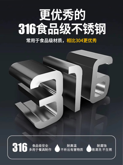 MR.ONE加厚316不锈钢菜板抗菌防霉家用切菜板和面砧板大号擀面板