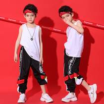 Boys vest 2019 summer new casual loose sleeveless T-shirt hip-hop hip-hop tide T-shirt bottoming T-shirt trousers suit