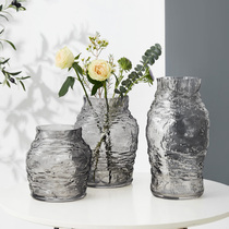Classical art glass vase Simple creative hydroponic flowers dried flower arrangement ornaments living room desktop decorations