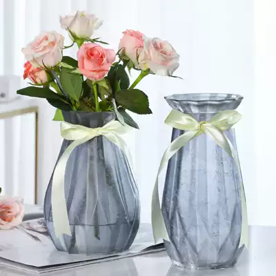 Nordic vase decoration Living room flower arrangement glass vase Transparent dried flower vase Hydroponic decoration modern flower arrangement bottle