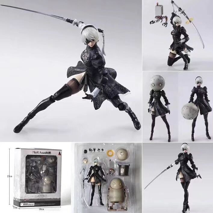 Neier Mechanical Era Automatic Humanoid 2B Miss Mechanical Life Action Figure Ornament Model