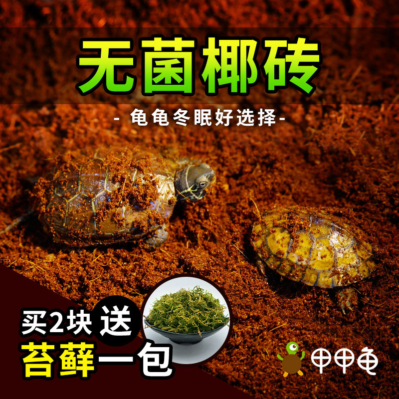 Turtle Winter Sleeping Supplies Grass Turtle Crawl coconut Coconut Brick Sand Climbing Worm Box Pet Mat material over winter Warm Earth Moss