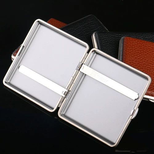 Мужской ультратонкий креативный портативный высококлассный металлический портсигар, простой и элегантный дизайн, подарок на день рождения