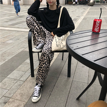 Pants women 2021 spring and summer new retro high waist slim trousers straight tube BAO WEN wide leg pants casual students Wild