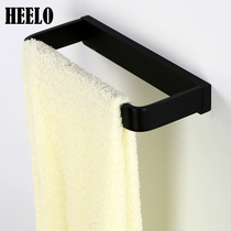 Black towel ring square simple European all copper thick wall hanging restaurant kitchen bathroom towel hanging ring