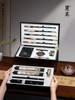 Professional-Grade Four Treasures of the Study Set Gift Box for Gifting and Collection, Including Pen, Ink, Paper, and Inkstone, Intangible Cultural Heritage Shixi Inkstone, High-End Premium Gift, Paperweight, Special Ornament for Calligraphy Practice
