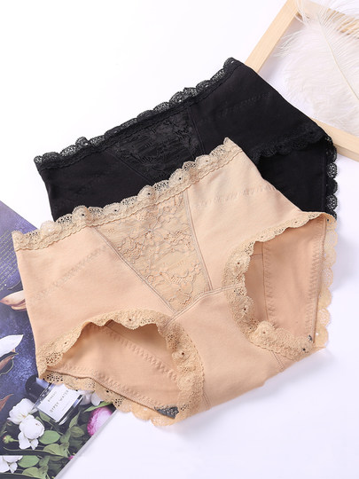 【可搭配塑身衣】收腹提臀内裤女纯棉中高腰全棉无痕大码三角裤头