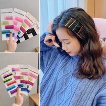 xuan ya same color word clip girls candy-colored hairclip South Korea red bangs ding jia issuing broken hairclip sub-