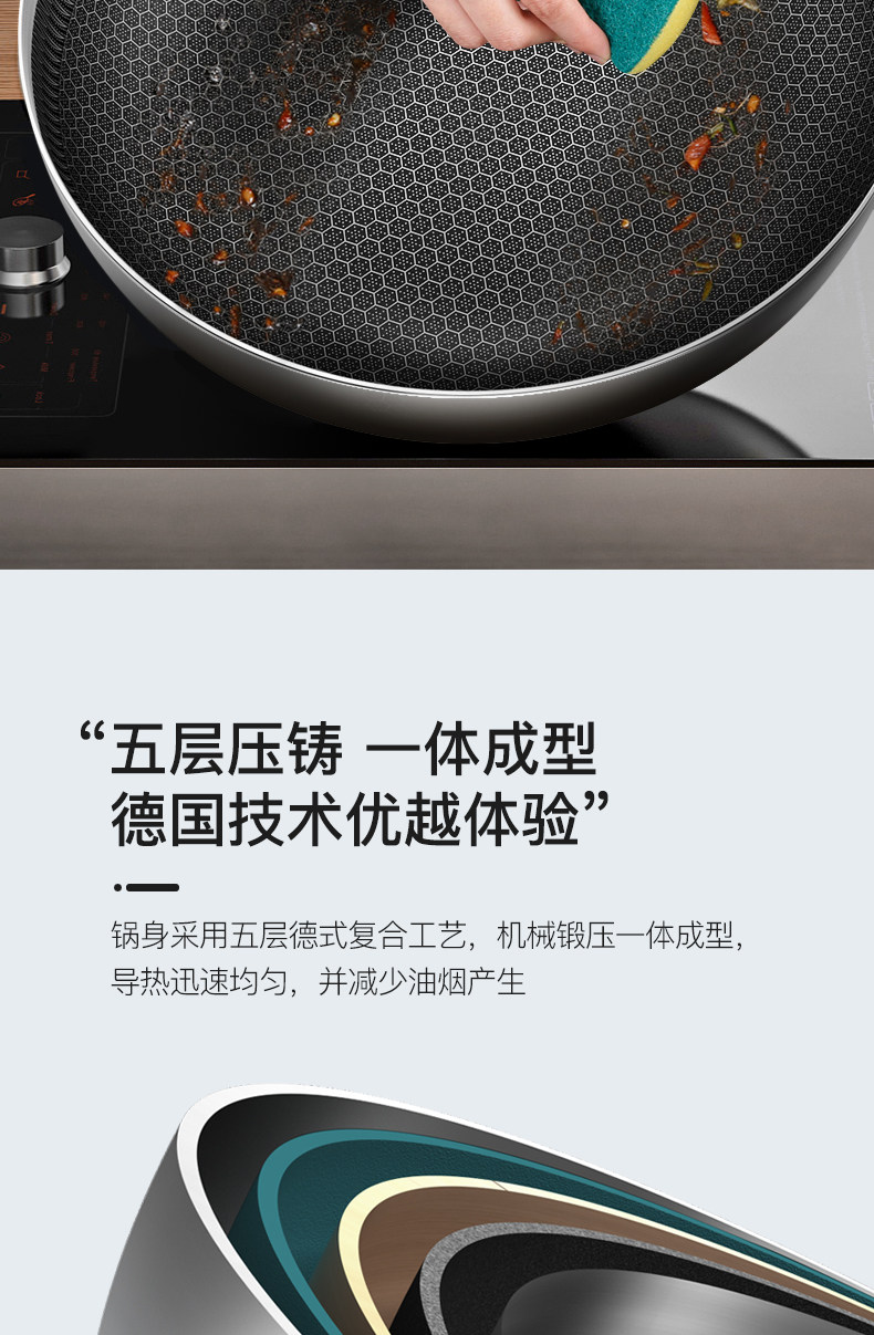 德国顶级厨具 康巴赫 316不锈钢不粘锅 30cm 少油烟 图12