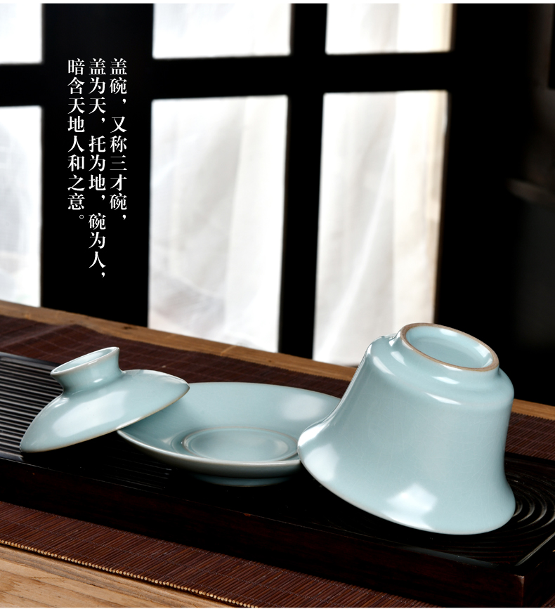 Xu ink three tureen slicing can only keep your up with retro single tureen tea hand celadon hand grasp tureen tea bowl