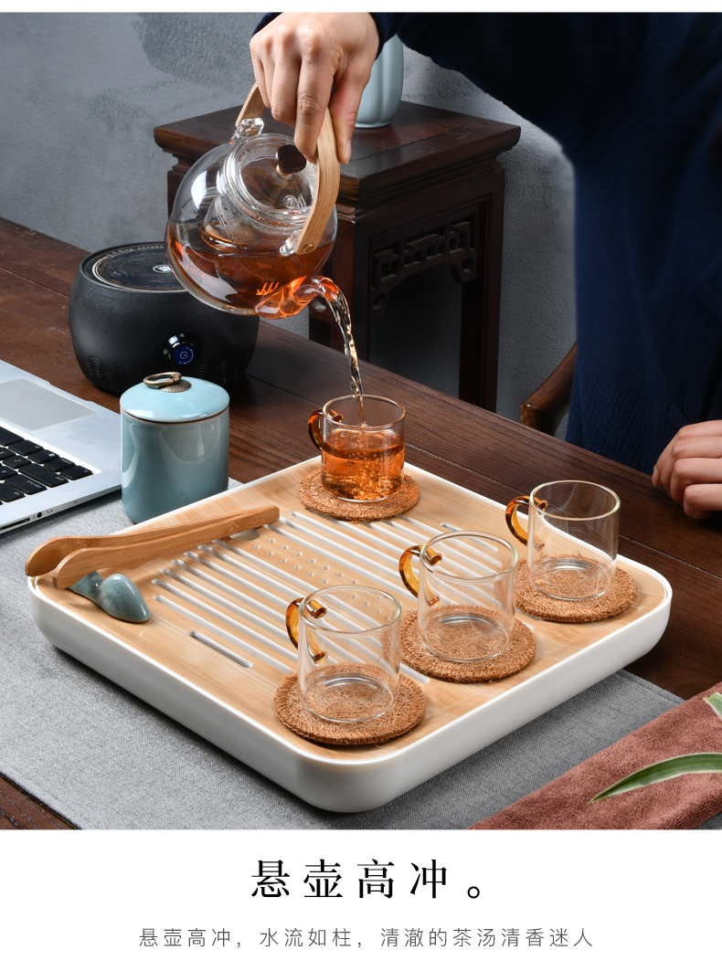 Xu ink electric TaoLu boiled tea travel tea set with boiling water portable bag in Japanese household glass teapot cup