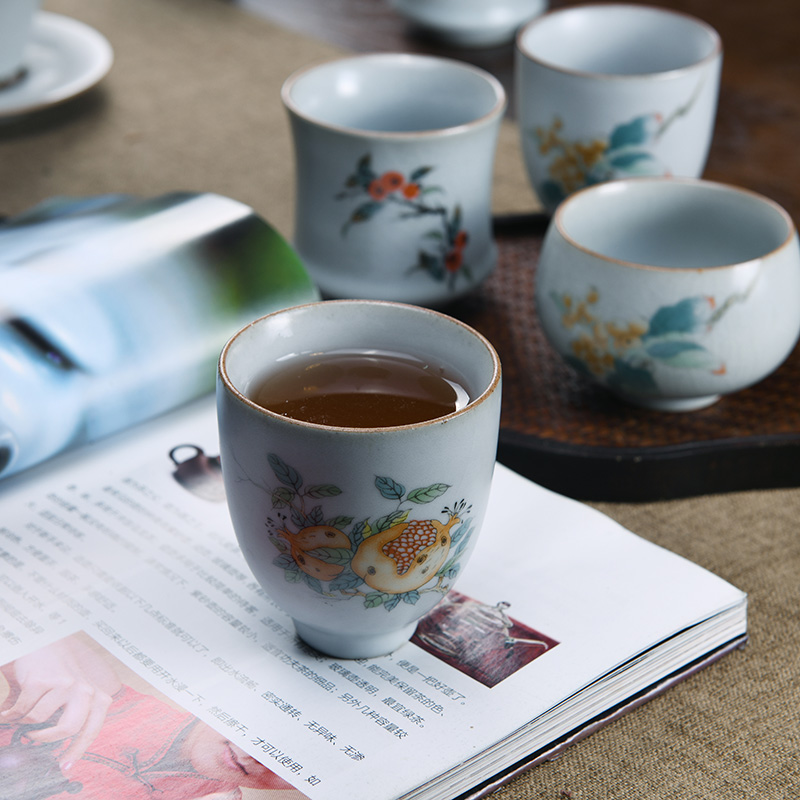 Xu ink sample tea cup archaize teacup cracked your up kung fu masters cup tea bowl of ceramic tea set single CPU personal cup