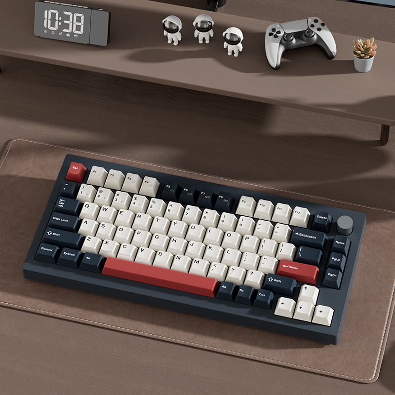 Jianlu A3 3.0 Wireless Mechanical Keyboard Gasket Structure Customized Three-Mode Bluetooth 75% Layout with Knob