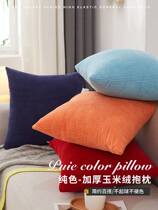 Corn Suede Light Core Suede Sofa Hug Pillow Bed Back Cushion Cover with Core Big Number Office Backrest Pillows 60 square 70
