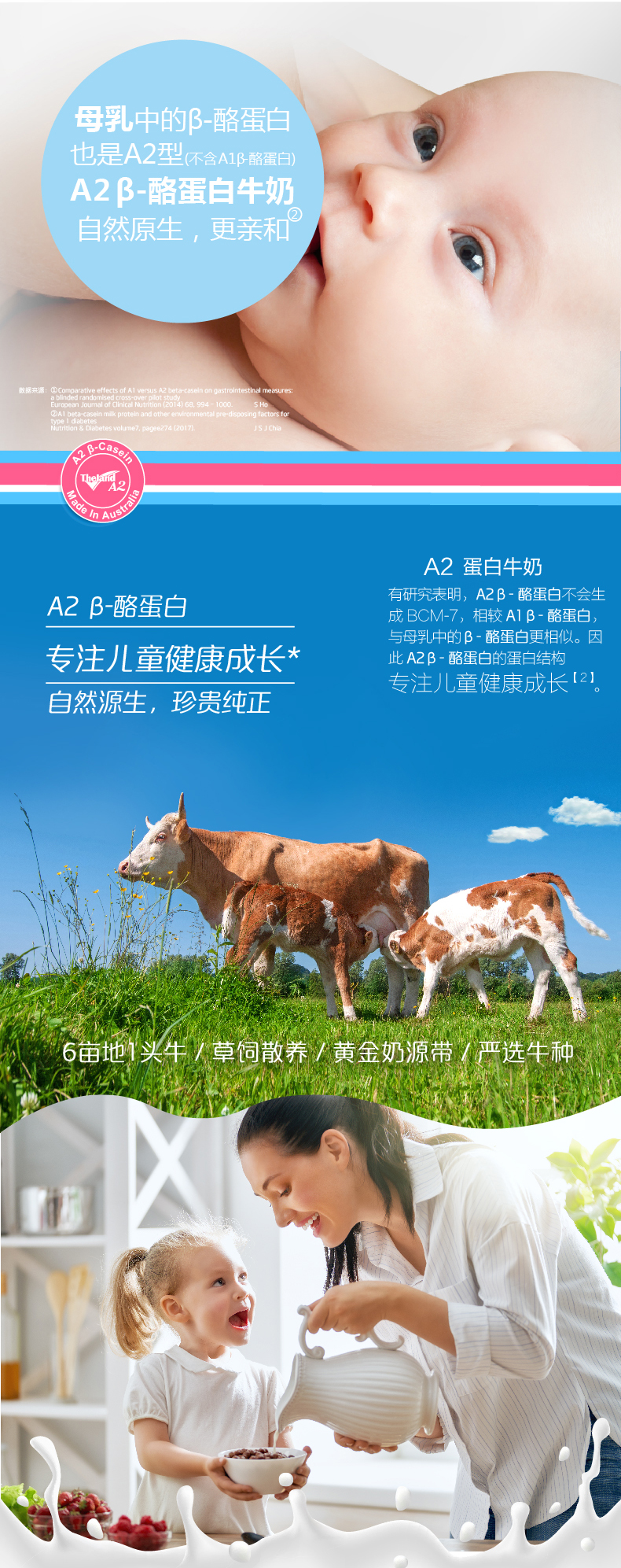 澳洲原装进口 纽仕兰 A2 β-酪蛋白 儿童全脂牛奶 200ml*24盒 图5