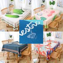 Nordic ins tablecloth hipster fabric printing logo cartoon kindergarten table cover rectangular coffee table tablecloth