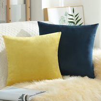 Sofa pillow living room Nordic velvet large square pillow solid color super large cushion pillow case without core back