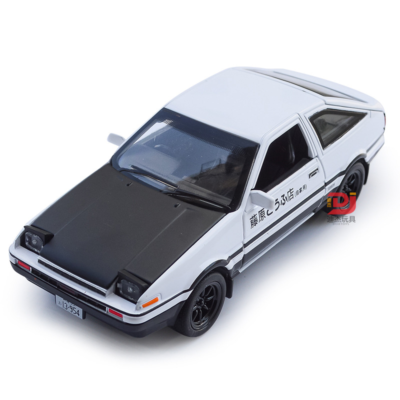 Construction Yuan 1:28AE86 Alloy Car Sound And Light Resilience Toy Head Literal D Child Model Car