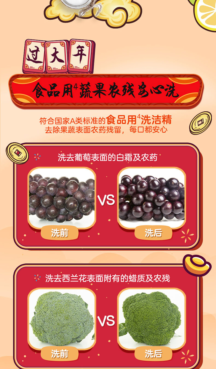 奥妙 自然工坊洗洁精  1.1kg*4瓶 图6