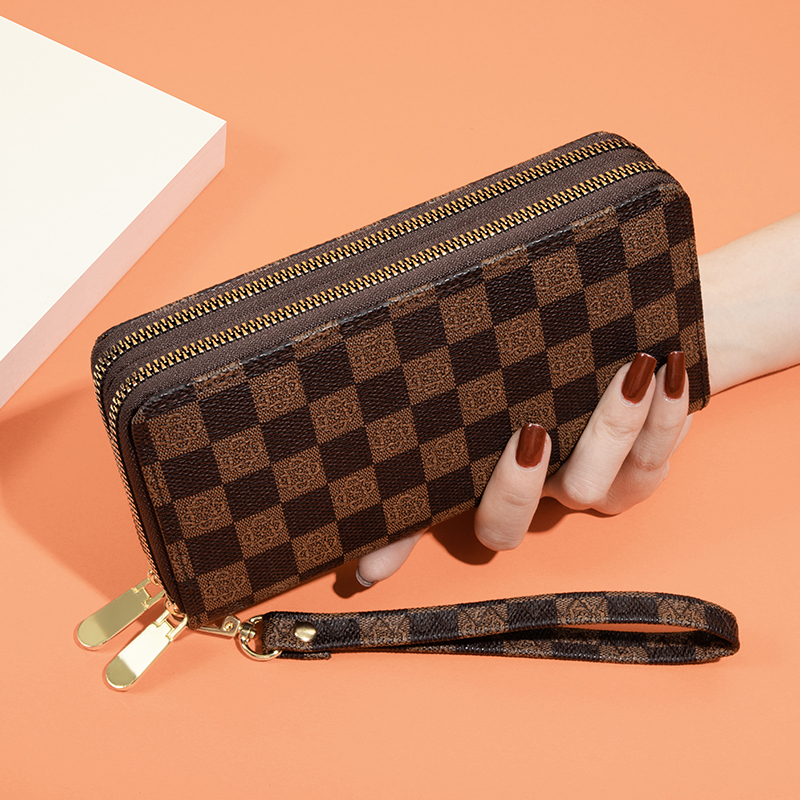 Long Wallet for Women 2026 New Style Printed Large-Capacity Elegant Double-Zipper Clutch Bag Can Hold Mobile Phone and Wallet