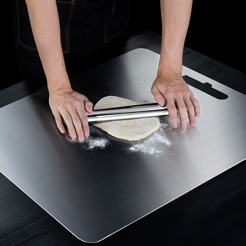 Lady-in-law When Home thickened 304 Stainless Steel Chopping Block Rolling panel Home Cutting cutting board Kitchen and panel kneading Panel