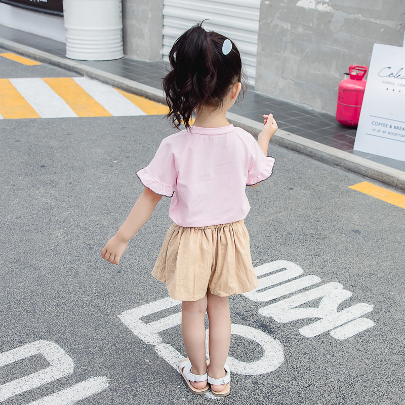 2019 bé gái tay ngắn 1 hè 0 hè 2 bé mặc 3 năm rưỡi phiên bản Hàn Quốc của bộ đồ thời trang nữ mới thủy triều cho bé - Phù hợp với trẻ em quần áo bé trai