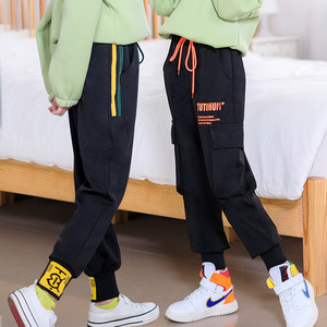 加绒新款秋季中大童运动裤