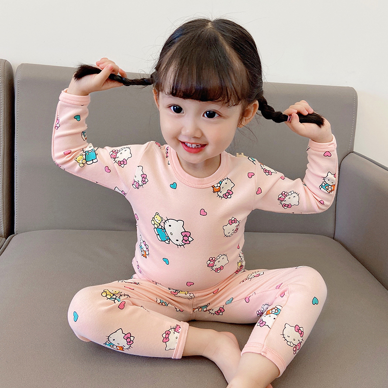 Winter children's underwear set pure cotton baby autumn clothes children's cotton cotton sweater girls warm autumn clothing long johns