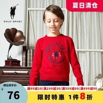 Polo Sport childrens clothing new boys British round neck pure cotton pullover sweater sweater ASRQ320022