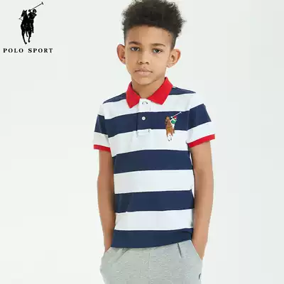 Polo sport children's clothing boys middle and big children summer cotton short sleeve T-shirt Polo shirt 99232F003