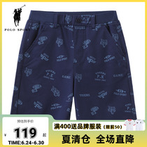 polosport boy shorts children 7-minute pants 2022 Summer new baby loose foreign air pants