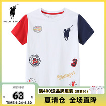 polosport boy short sleeve T-shirt children casual blouses 2021 Summer childrens slim fit pure cotton compassionate