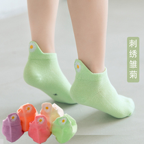Childrens socks tide ins summer thin girls Net red Daisy boat Socks girls summer flowers spring summer socks