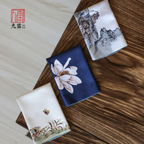  Jiulei double-layer thickened tea towel Square tea cloth strong water absorption Kung Fu tea accessories Tea tray tea ceremony accessories