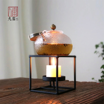  Wrought iron tea warmer Candle holder Tea stove rack Alcohol lamp tea stove Japanese-style dry burning table insulation stove heating base