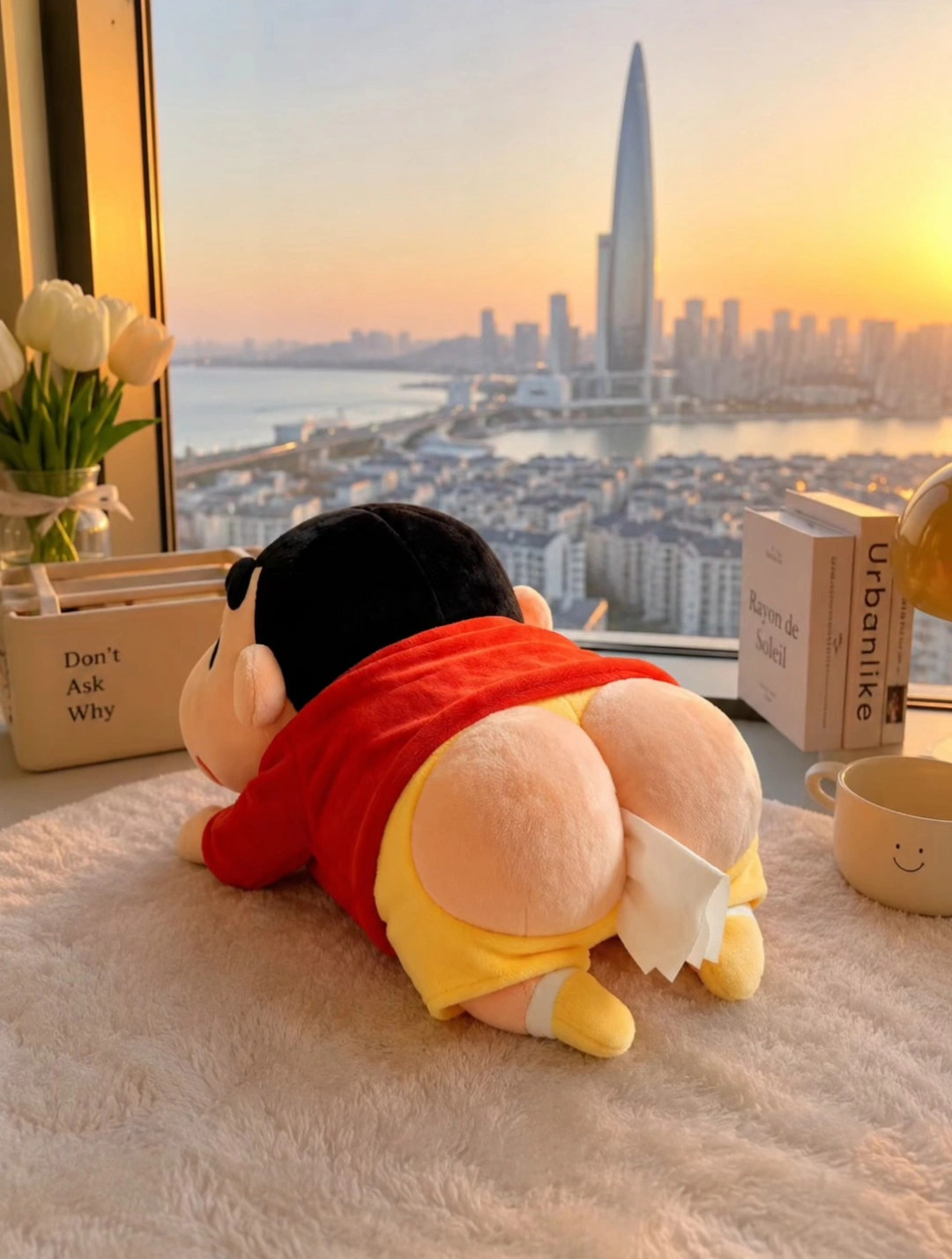 Crayon Shin-chan-themed tissue box for car center console, creative, stylish, and multifunctional, 2026 new model